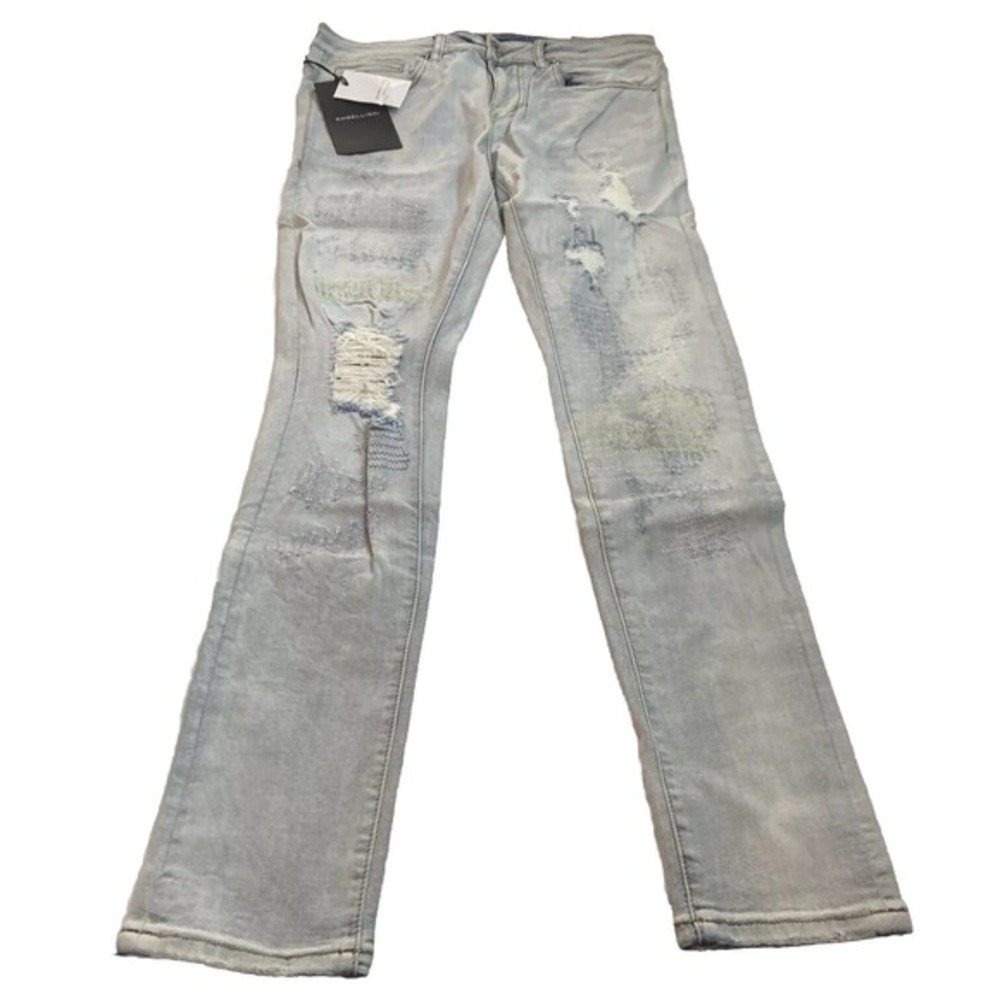 Embellish Hercules Mens Jeans 32x33 Skinny Disstressed‎ EMBSP122-137